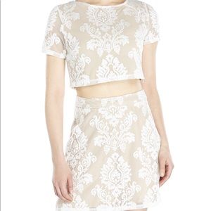 Honey punch white lace set. NWT